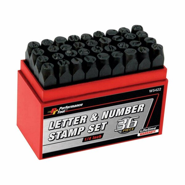 Performance Tool 0.25 in. Performance Tool Letter & Number Stamp Set6, 3PK 2797256
